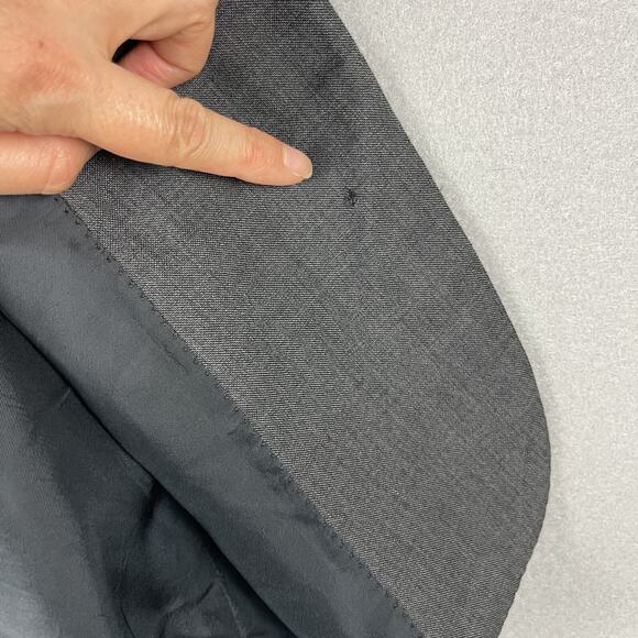 Ralph Lauren Purple Label Wool Blazer Sport Coat Mens 40R Gray Italy FLAWS - Picture 14 of 16